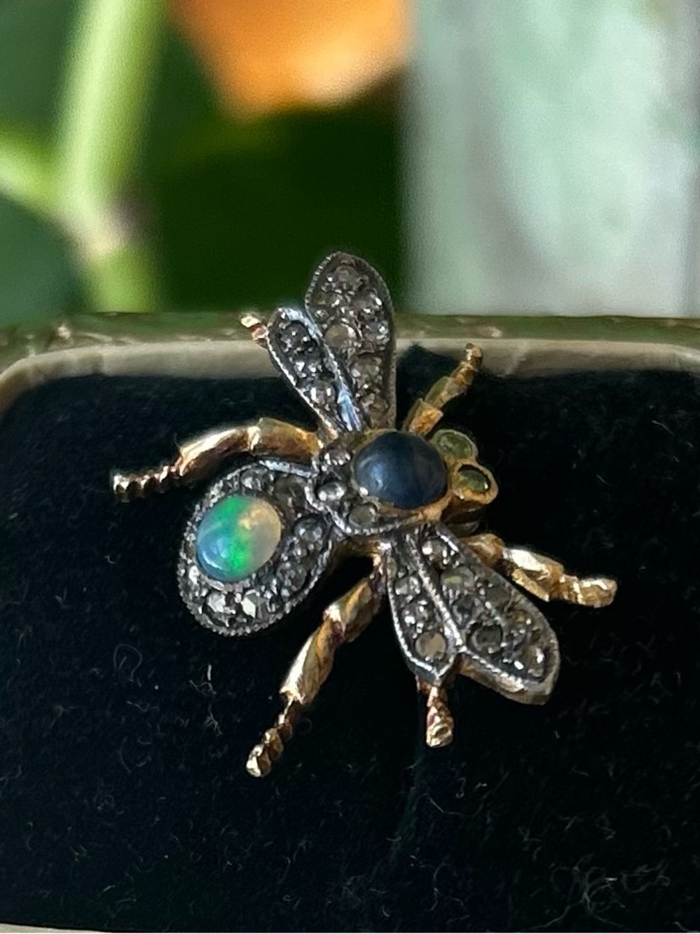 Antique Insect Natural Gems Victorian Pendant - Picture 13 of 14